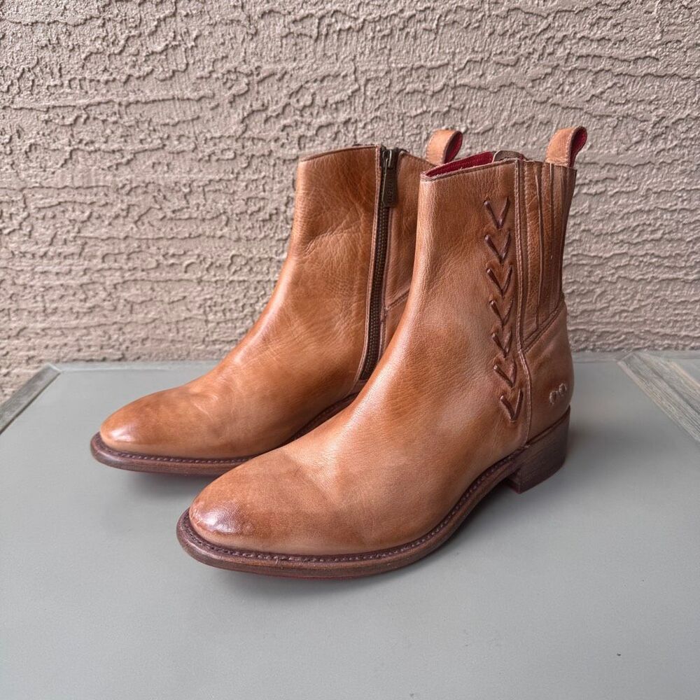 NEW Bed Stu Alina Boots Rustic Tan Leather Women 9.5 Cobbler Series Western Boho - Picture 2 of 16